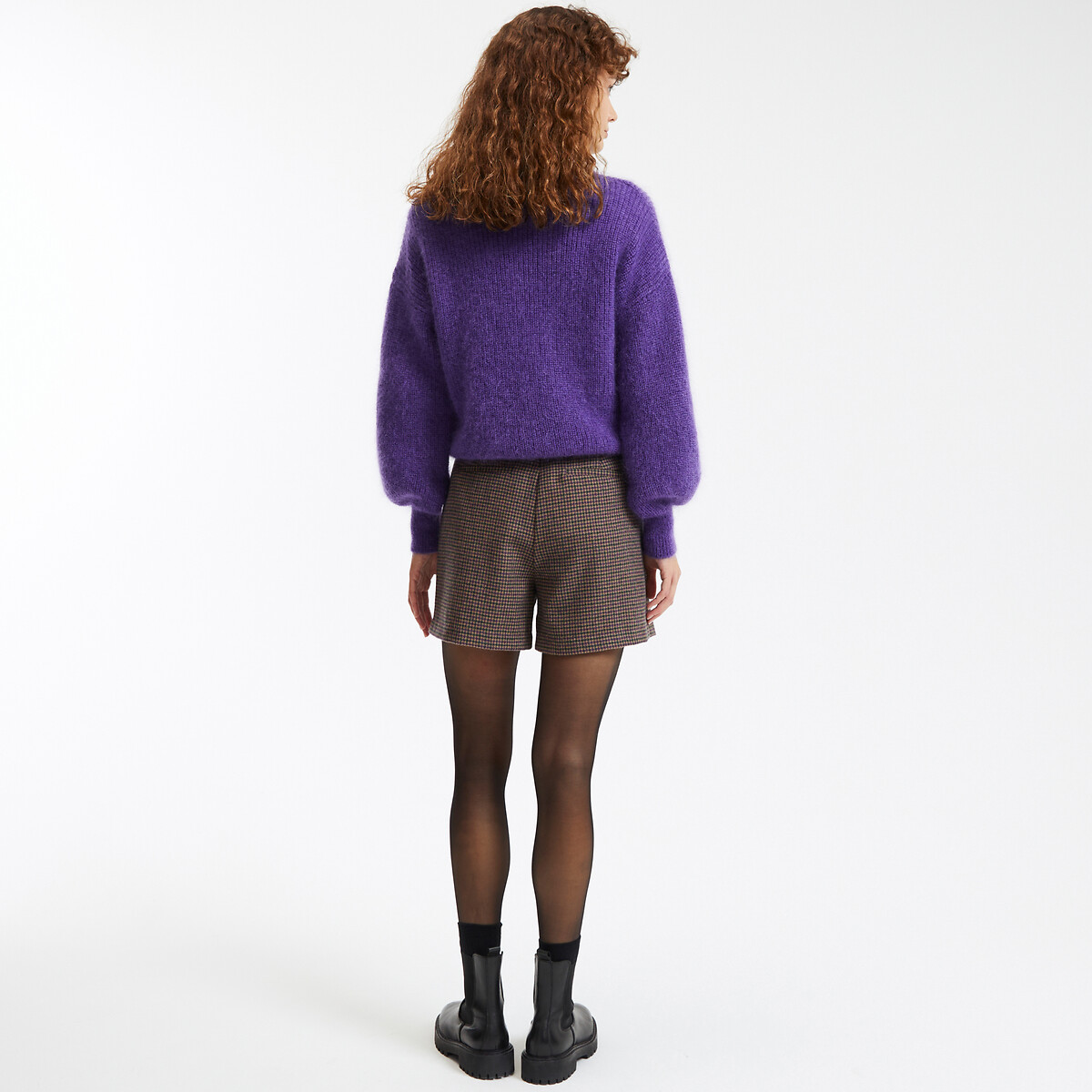 COLEÇÃO LA REDOUTE<br>Shorts com estampa pied-de-poule