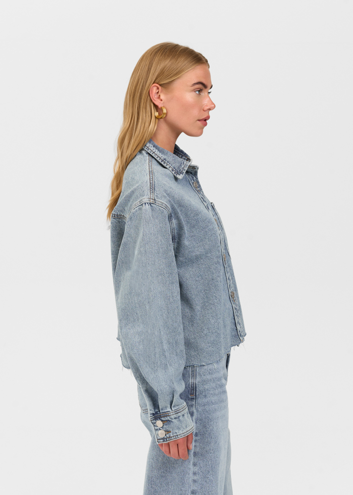 Denim blouse sea blauw