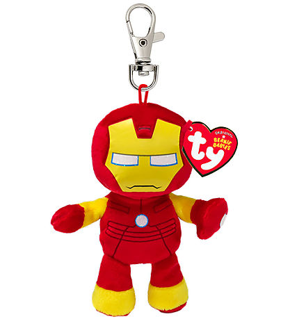 Ty N?glering m. Bamse - Beanie Babies - 10 cm - Marvel Iron Man