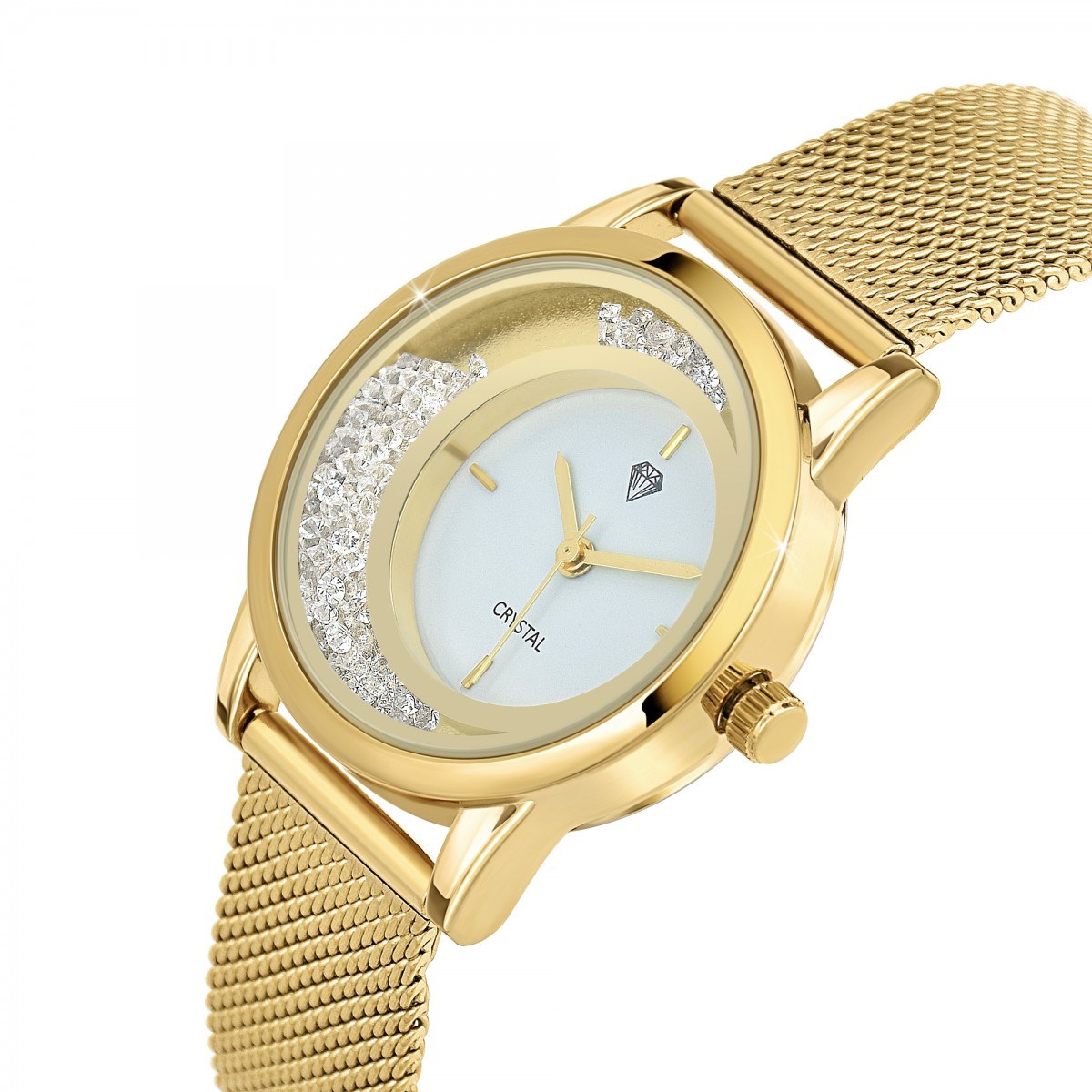 Montre Lynn élégante ornée de Cristaux scintillants SC Crystal