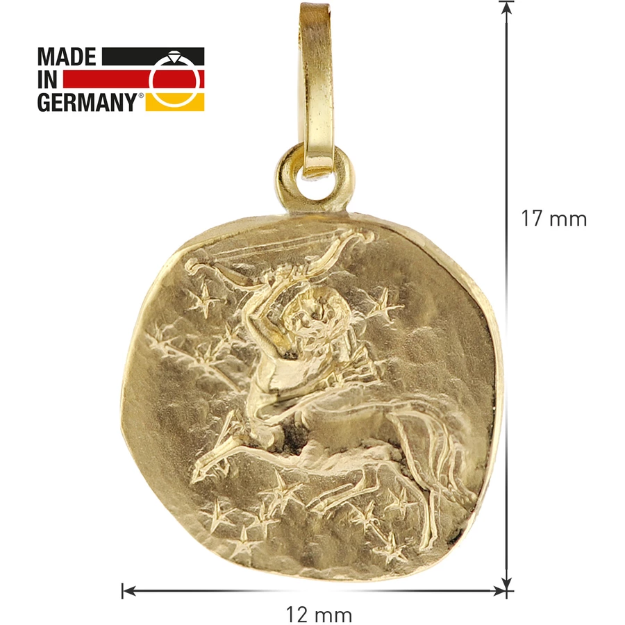 trendor Sternzeichen für Kinder Schütze Gold 333 Anhänger + Halskette gold