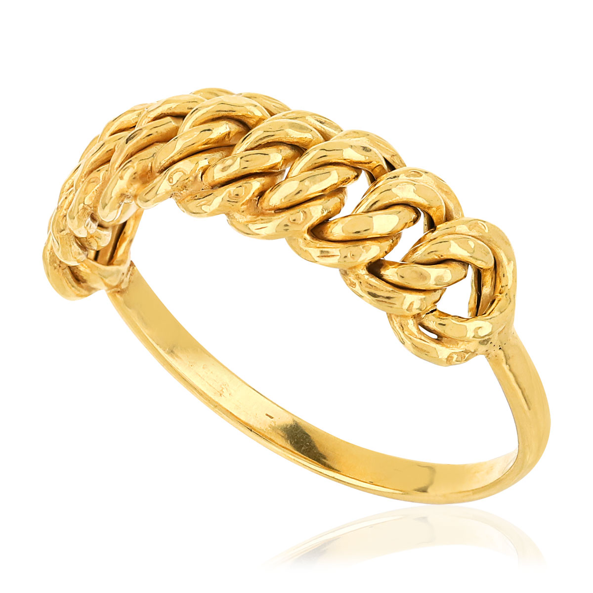 Bague or 375 jaune maille