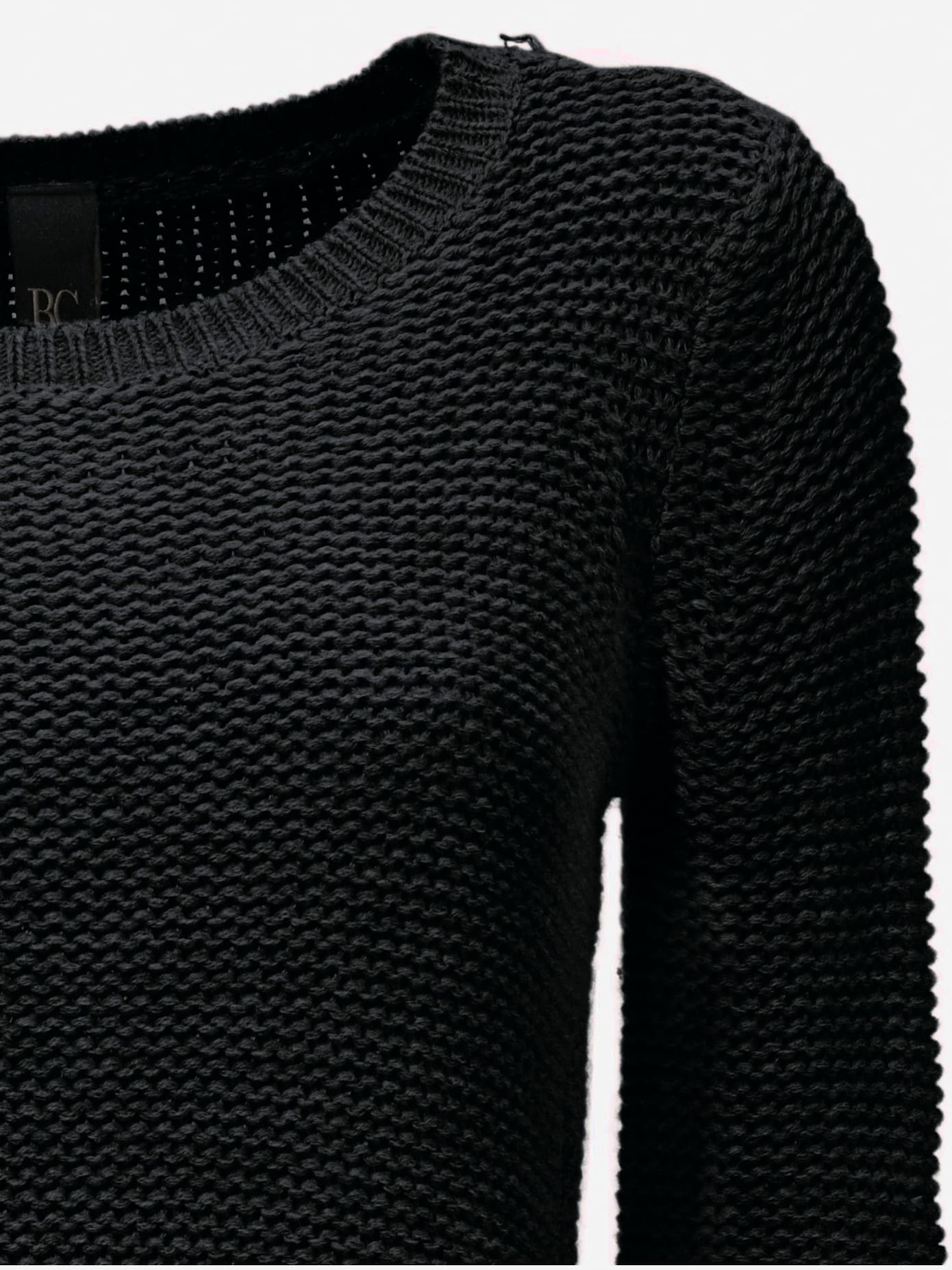 Pull col rond look asymétrique tendance avec glissière