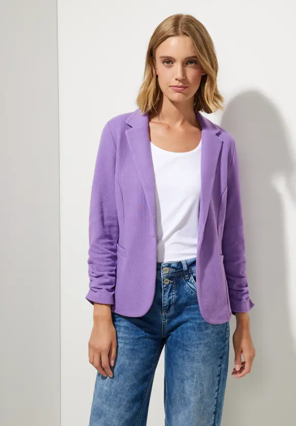Basic Blazer mit Raffungen - lupine lilac