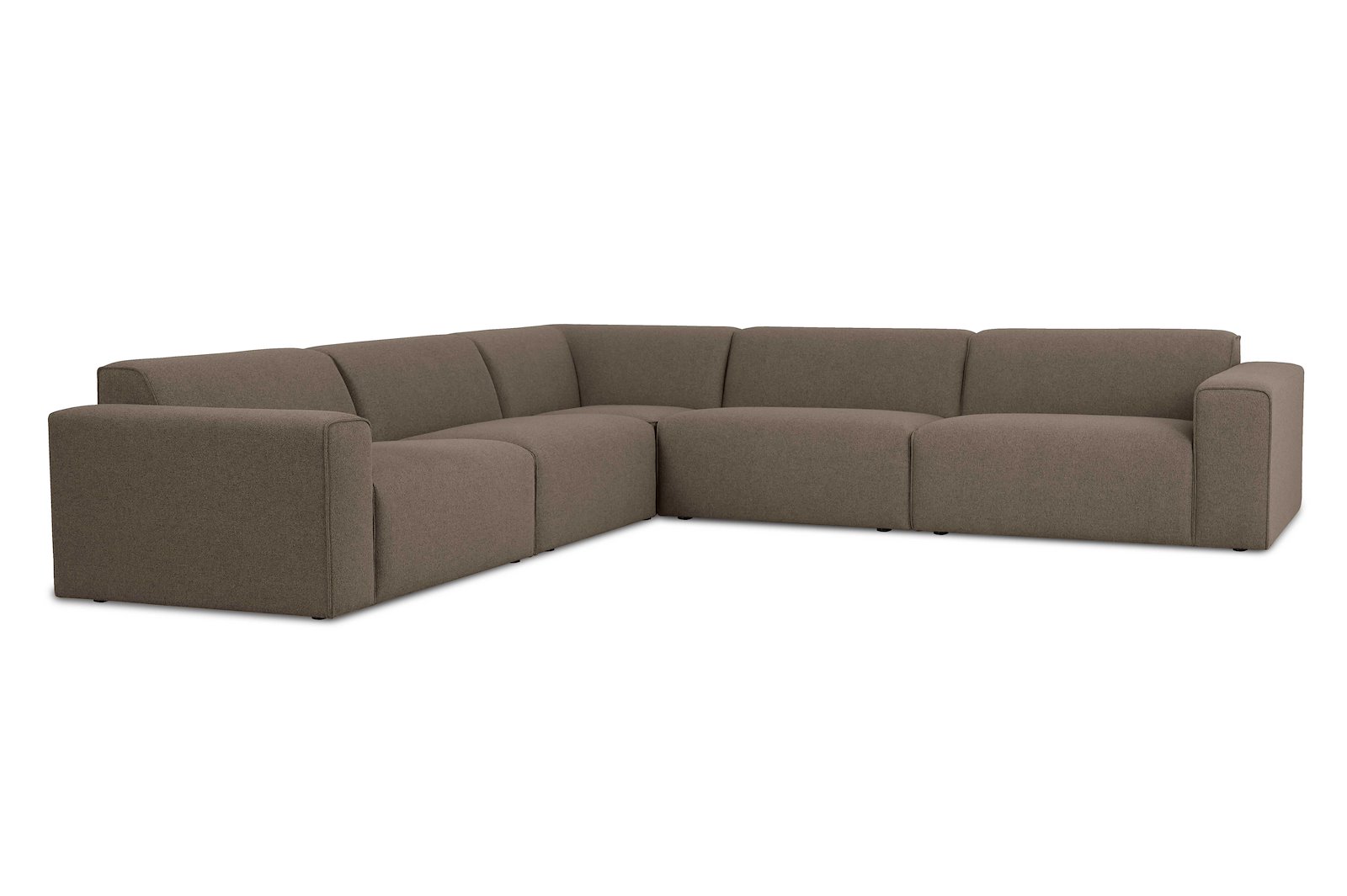 Styl hjørnesofa 33 hjørnesofa duo puter. Tekstil Neve 9 Cappuccino med sorte ben.