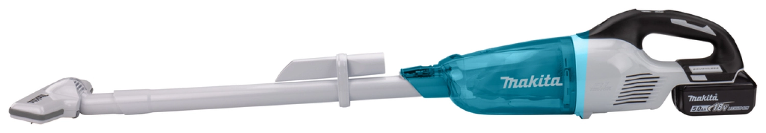 Makita DCL281RTWX 18V Li-Ion accu steelstofzuiger wit set (1x 5,0Ah) - 1500l/min - koolborstelloos