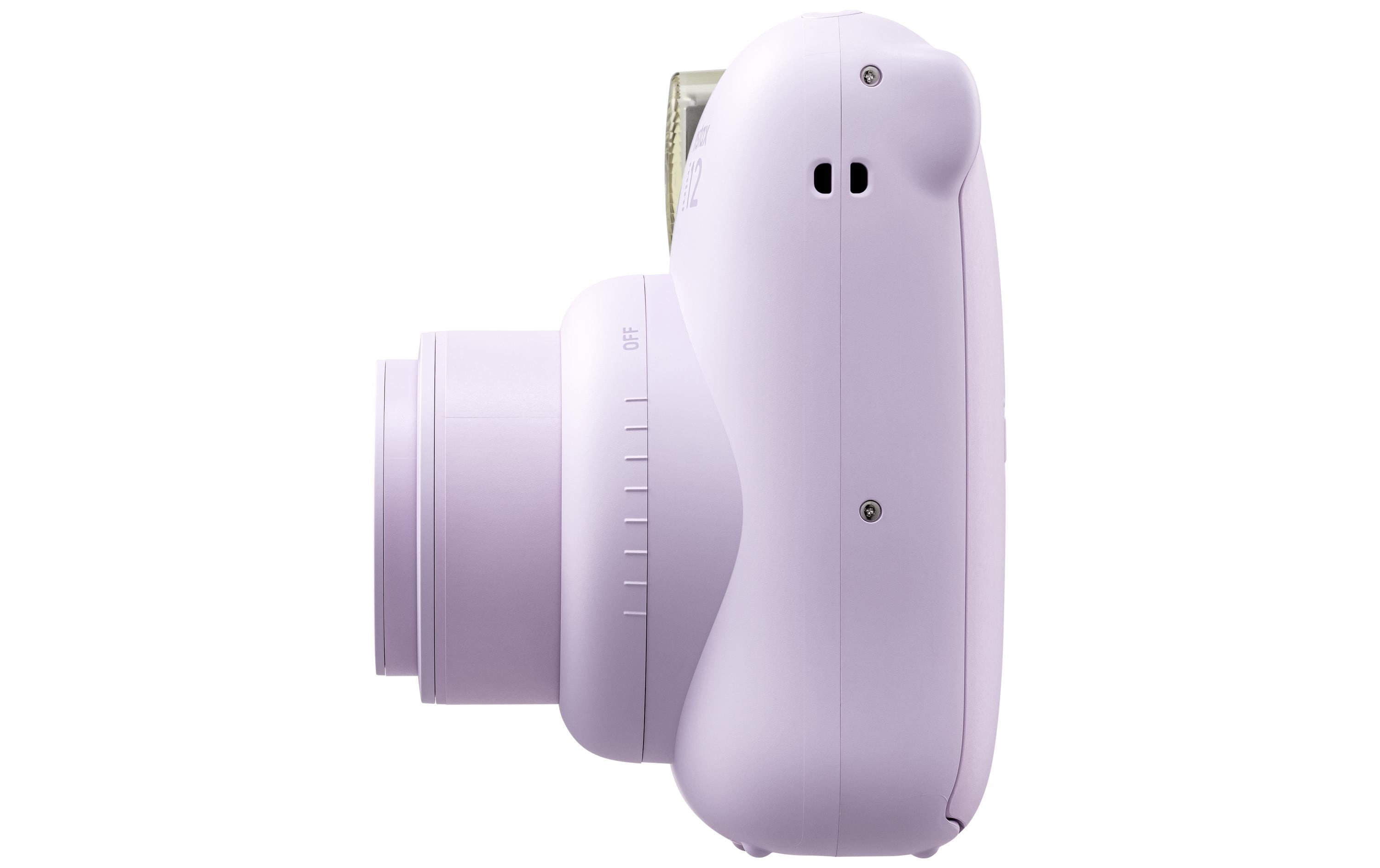 Fotokamera Instax Mini 12 ViolettSofortbildkamera mit Blitz und Selfie-Modus