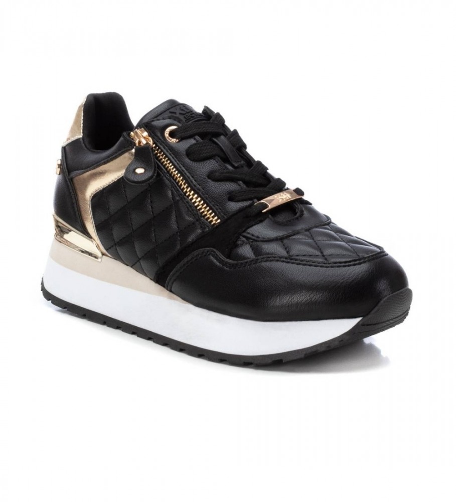 Tênis Xti 141797 Preto - Salto Anabela de 6cm -