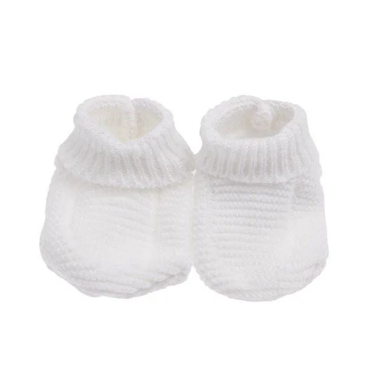 Chaussons bio collection Tricot   Blanc        de               P'tit bisou