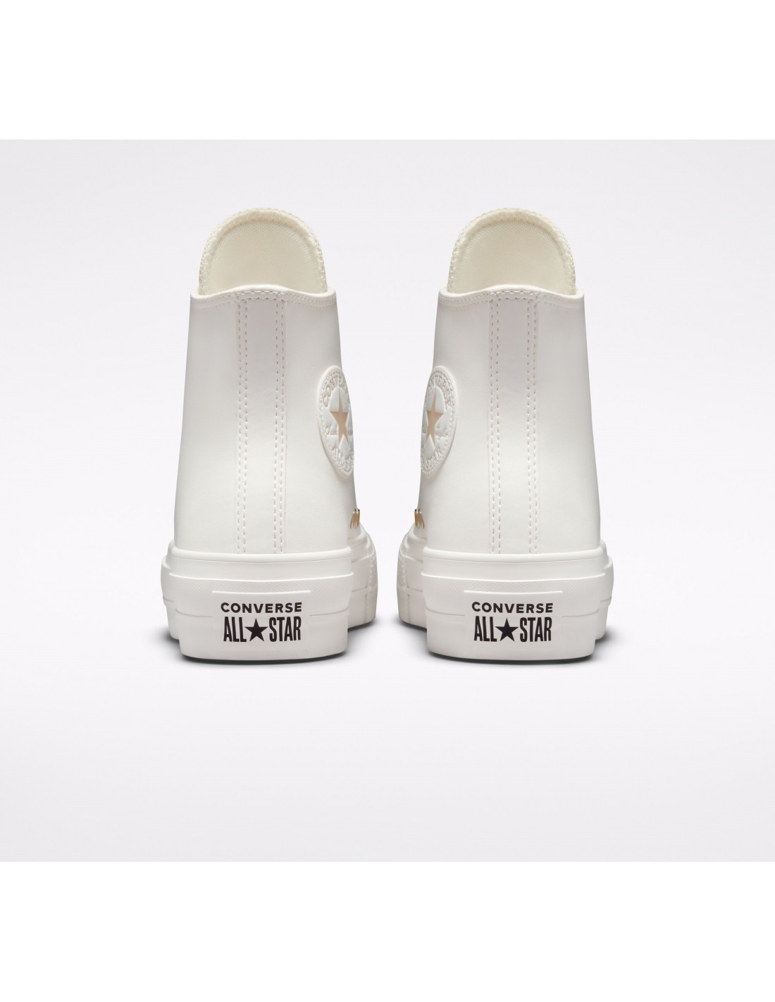 converse sneakers compensées montantes femme ctas lift hi vintage cuir blanc