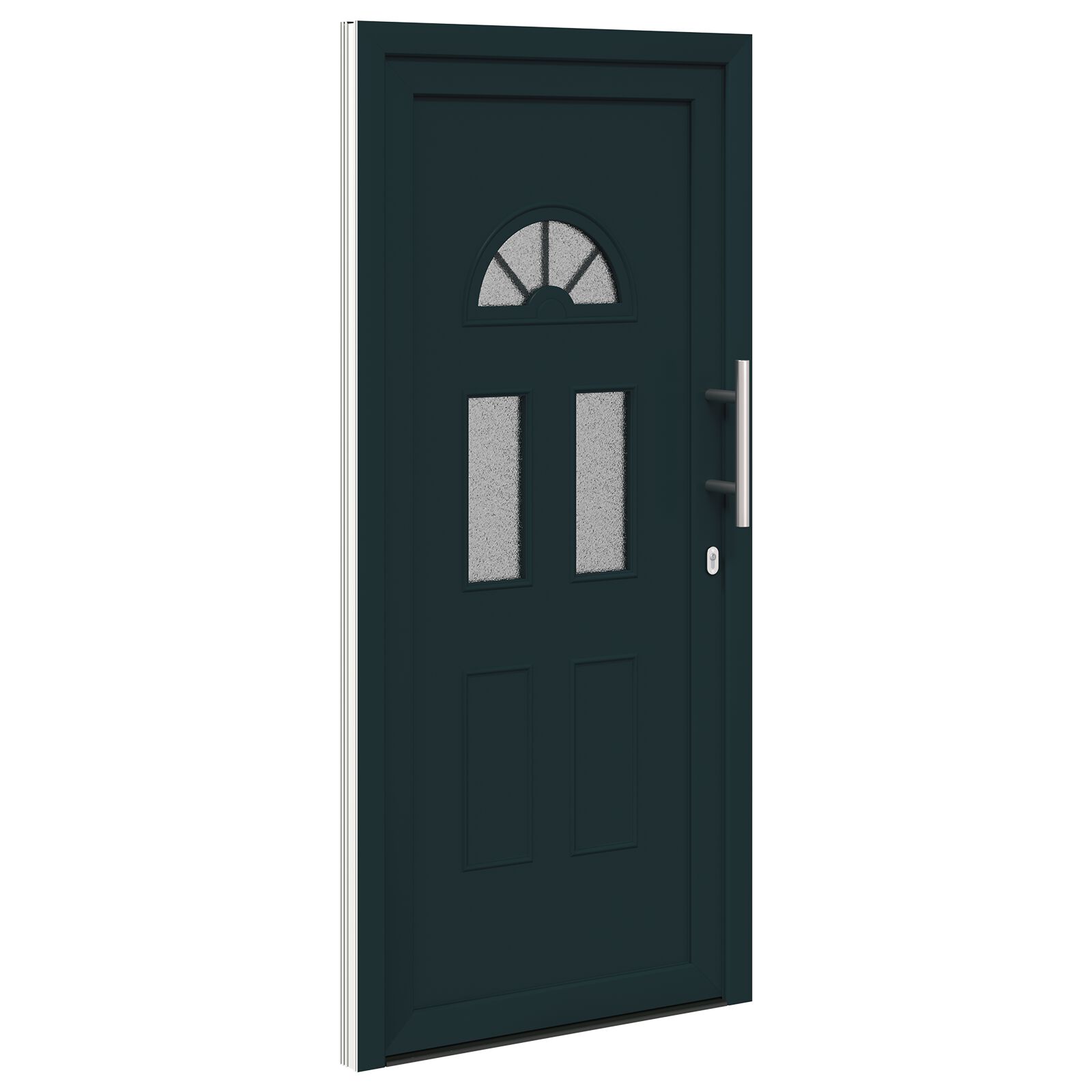 vidaXL Antraciet PVC Voordeur