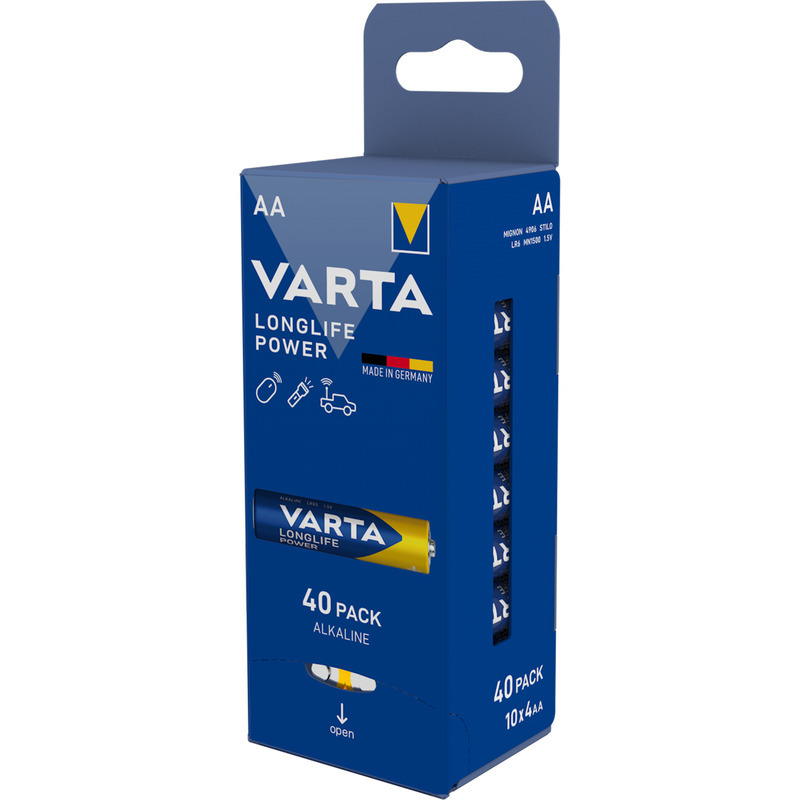 Varta Batterien Longlife Power, AA/LR06, 2960 mAh, 40 Stück