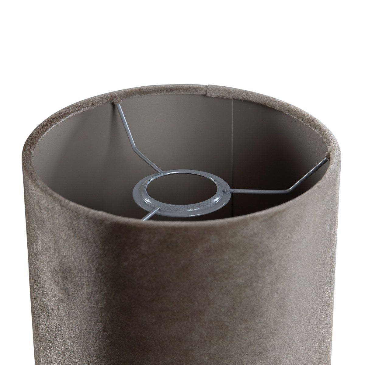 Velours lampenkap taupe rond 18/18/14