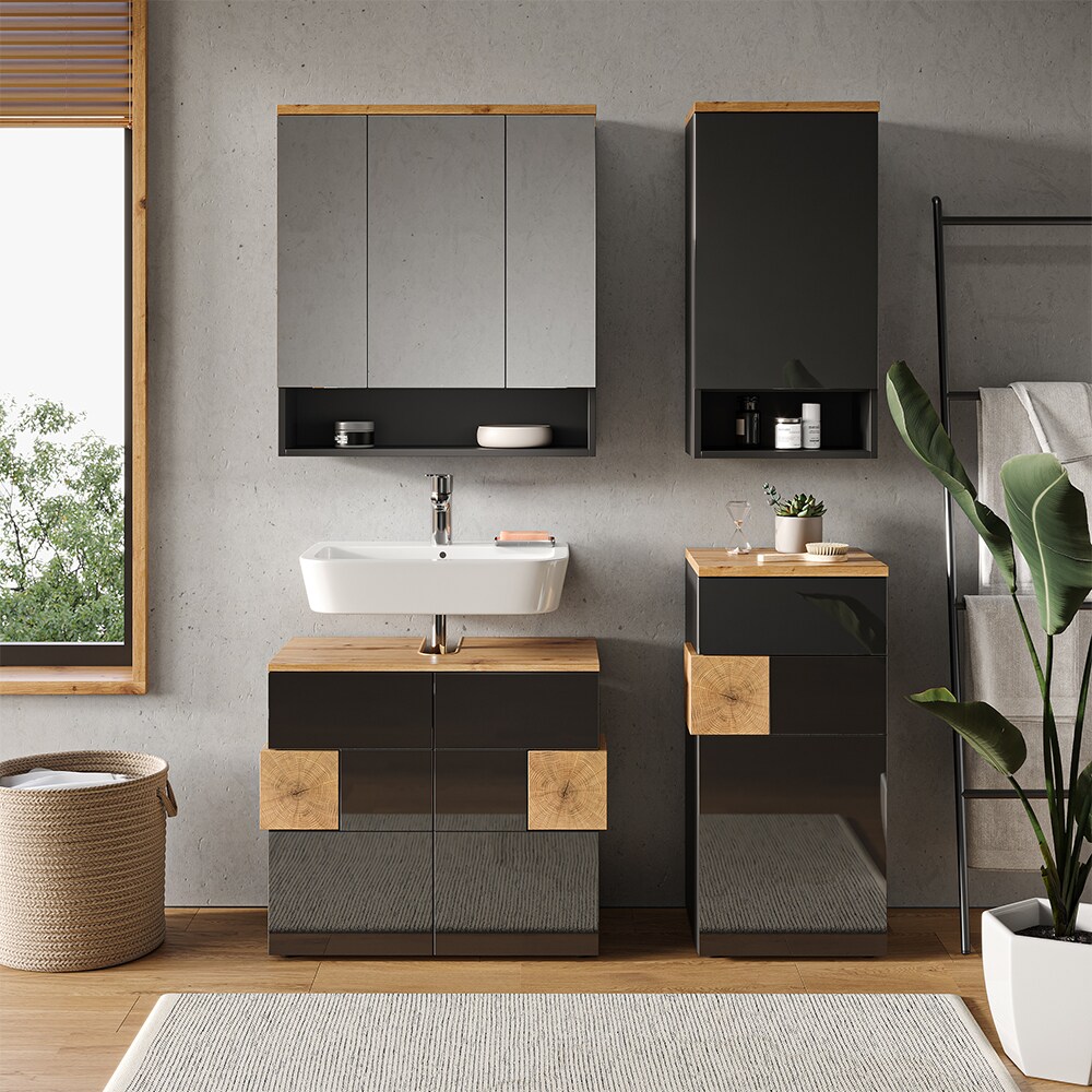 Vicco Hängeschrank Badschrank Badezimmerschrank Eden hängend 1 Tür 4 Fächer