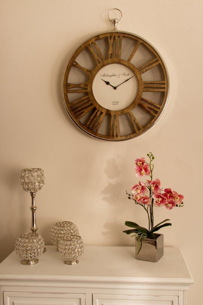 Wanduhr DANALA - braun - 50x50 cm