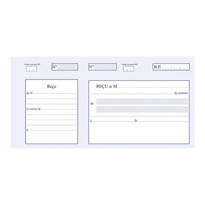ELVE - Manifold Carnet de reçus - 50 dupli - 10,5 x 21 cm