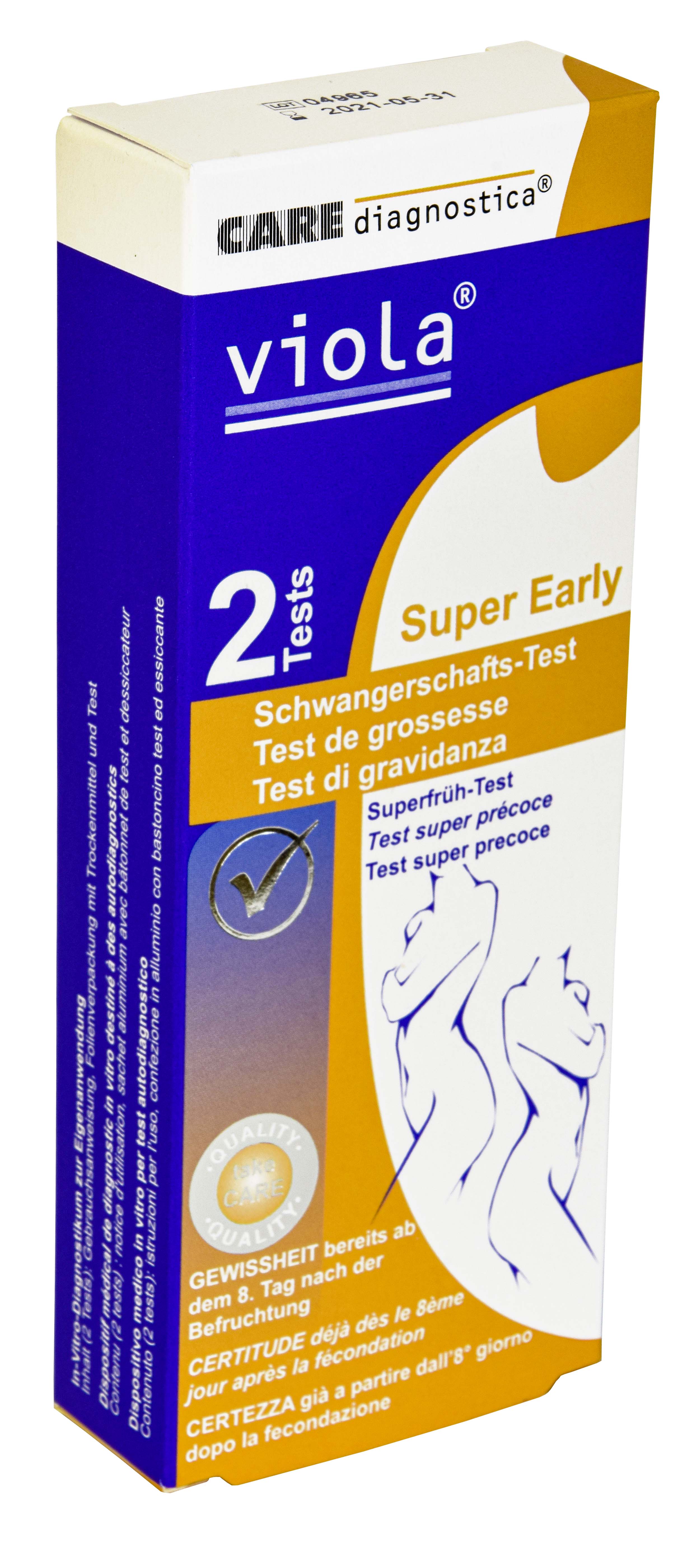 VIOLA Super Early Schwangerschafts-Superfrühtest Schwangerschaftstest 2 Stk