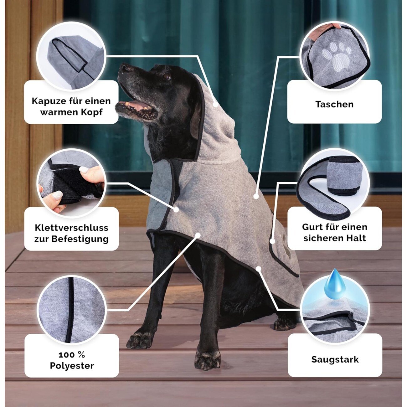 Enjoy Your Home - Hundebademantel