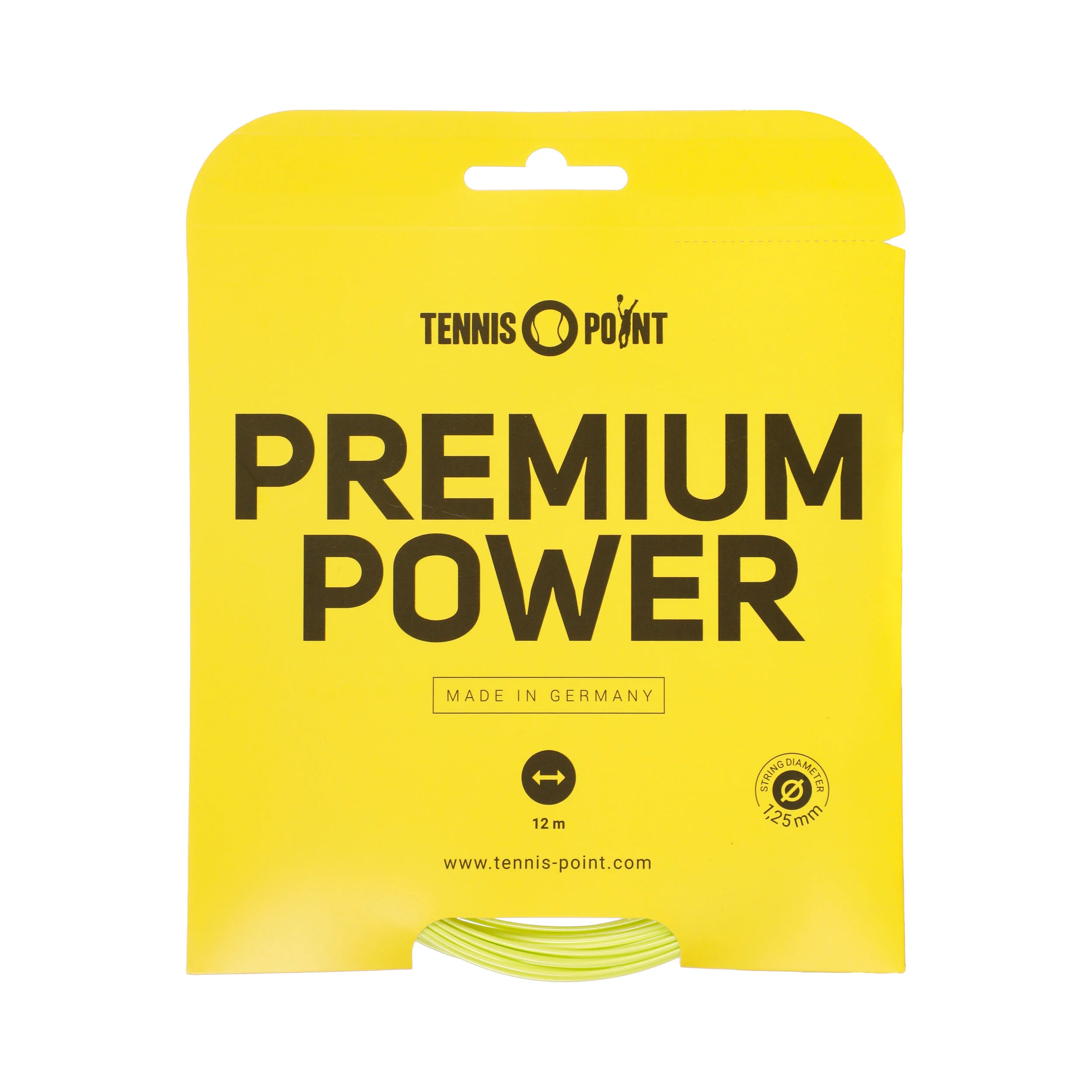 Tennis-Point Premium Power Cordage En Garniture 12m - Jaune Lemon