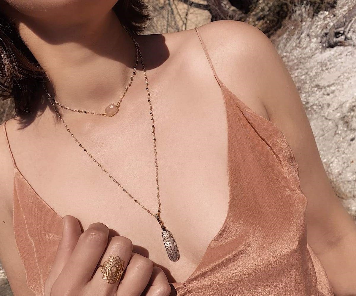 Collier bijou de dos/recto verso Warrior