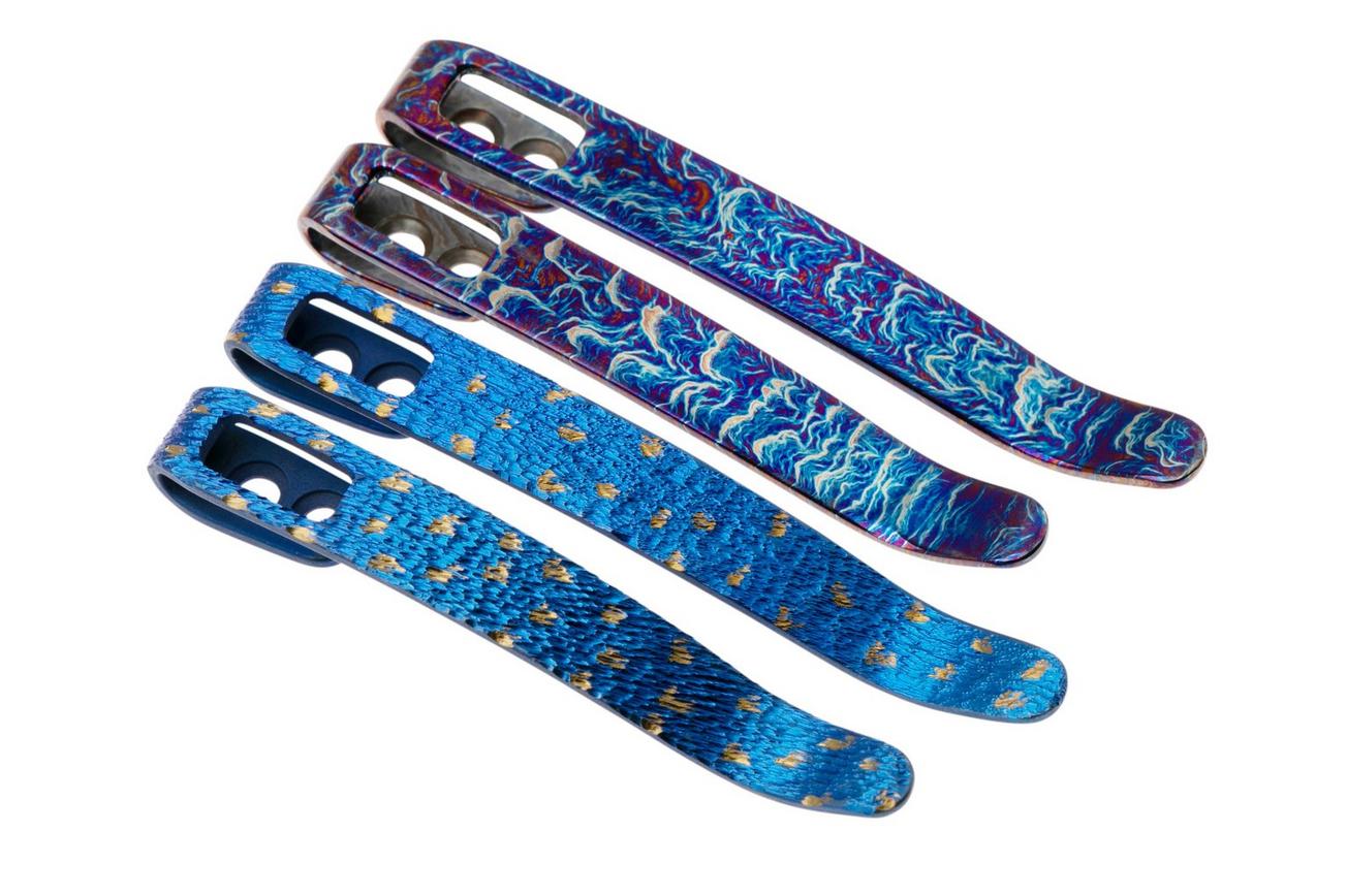 Civivi 4x Pocketclip Flamed Titanium T002C zonder schroeven