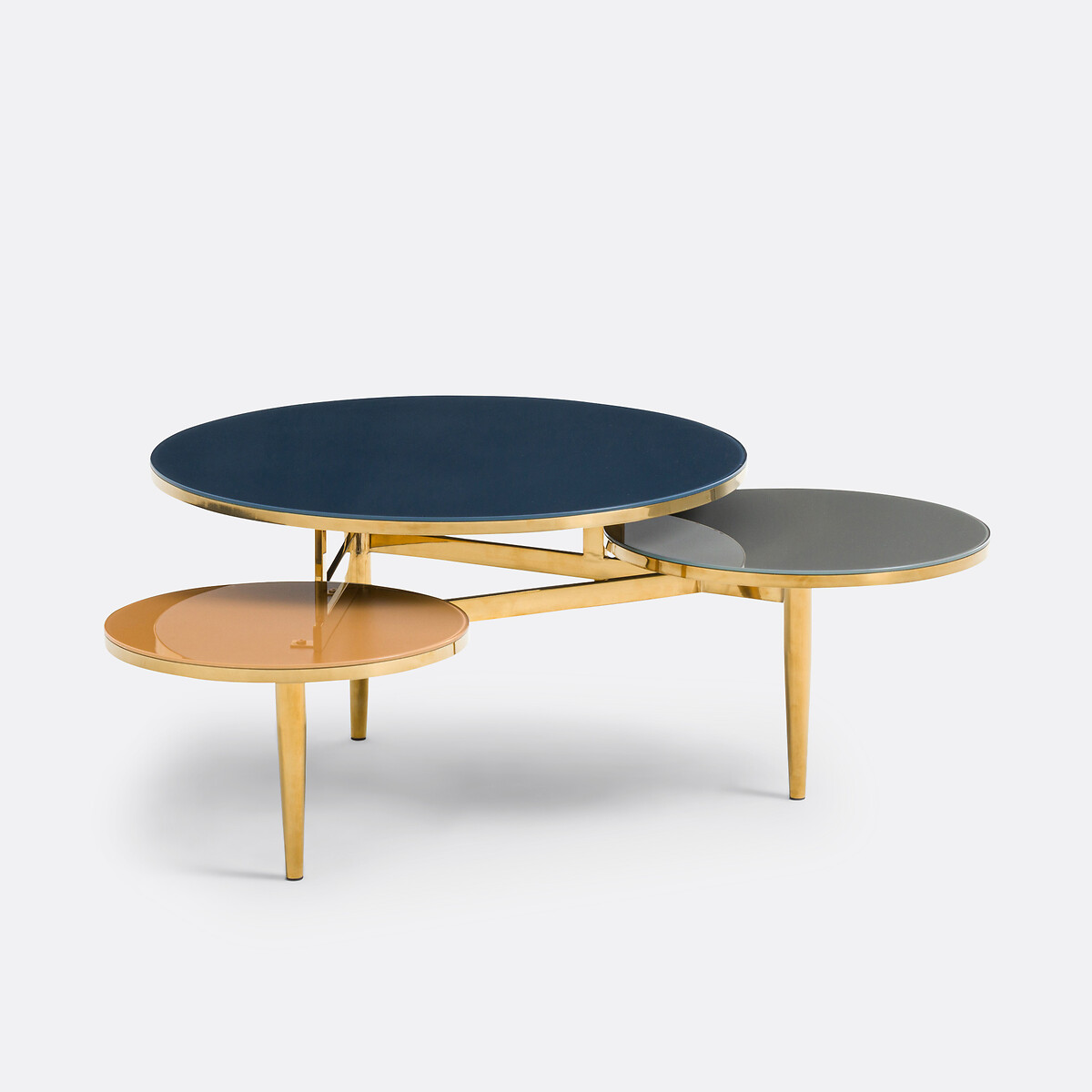 LA REDOUTE INTERIEURS<br>Mesa de centro com 3 tampos de vidro temperado, Ruben