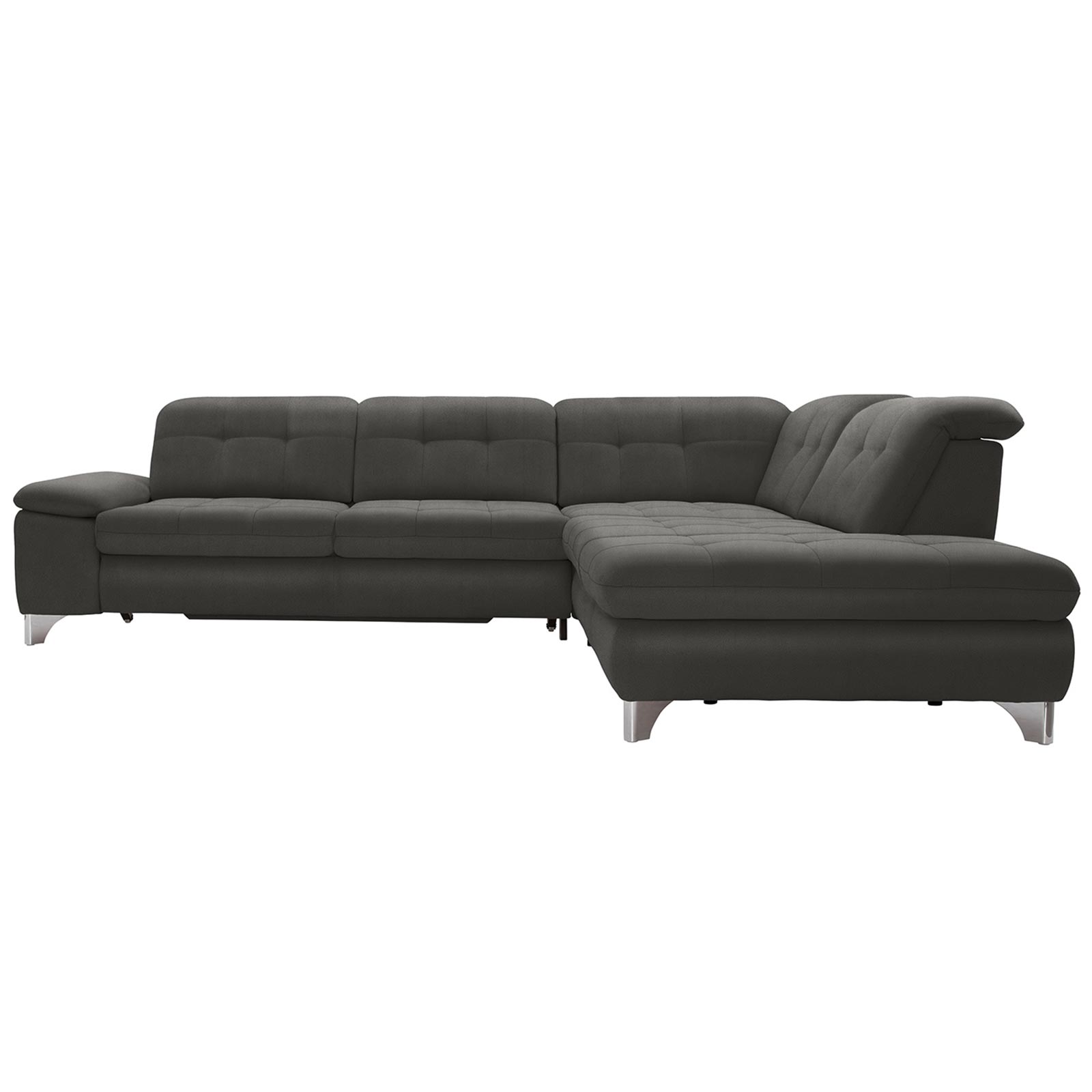 polsterpower Ecksofa - Holiday steel - Basismodell - Ottomane rechts