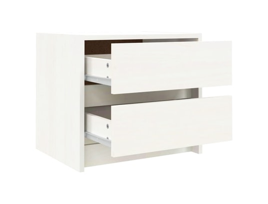 VIDAXL - Table de chevet blanc 40x31x35,5 cm bois de pin massif