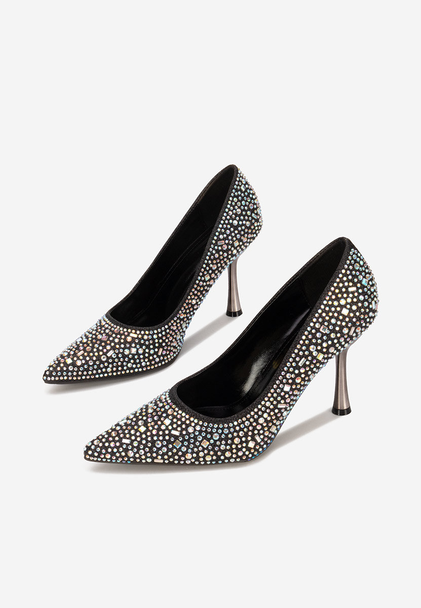 Chaussures à talon fin noirs Sidionia