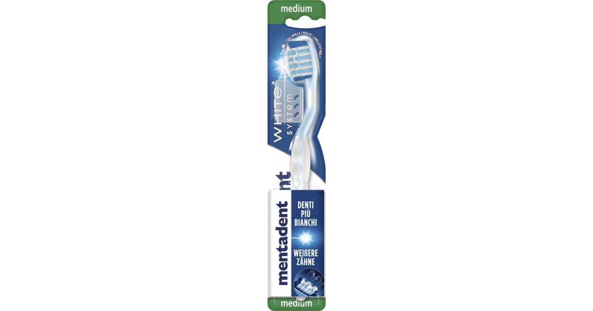 Mentadent Zahnbürste mittel White System