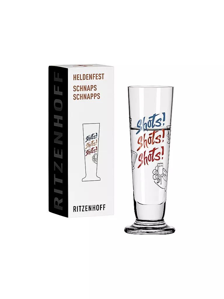 RITZENHOFF Schnapsglas Heldenfest #16 Sprenger-Pieper bunt