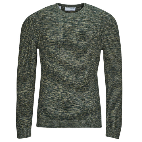 Selected - SLHVINCE LS KNIT BUBBLE CREW NECK NOOS - Vert