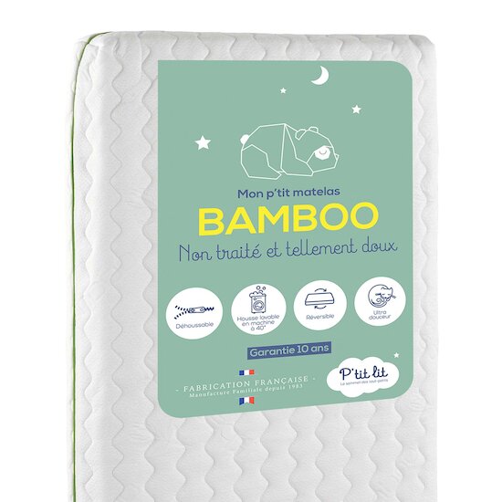 Matelas Color Viscose de bambou   60 x 120 cm   de               P'tit lit