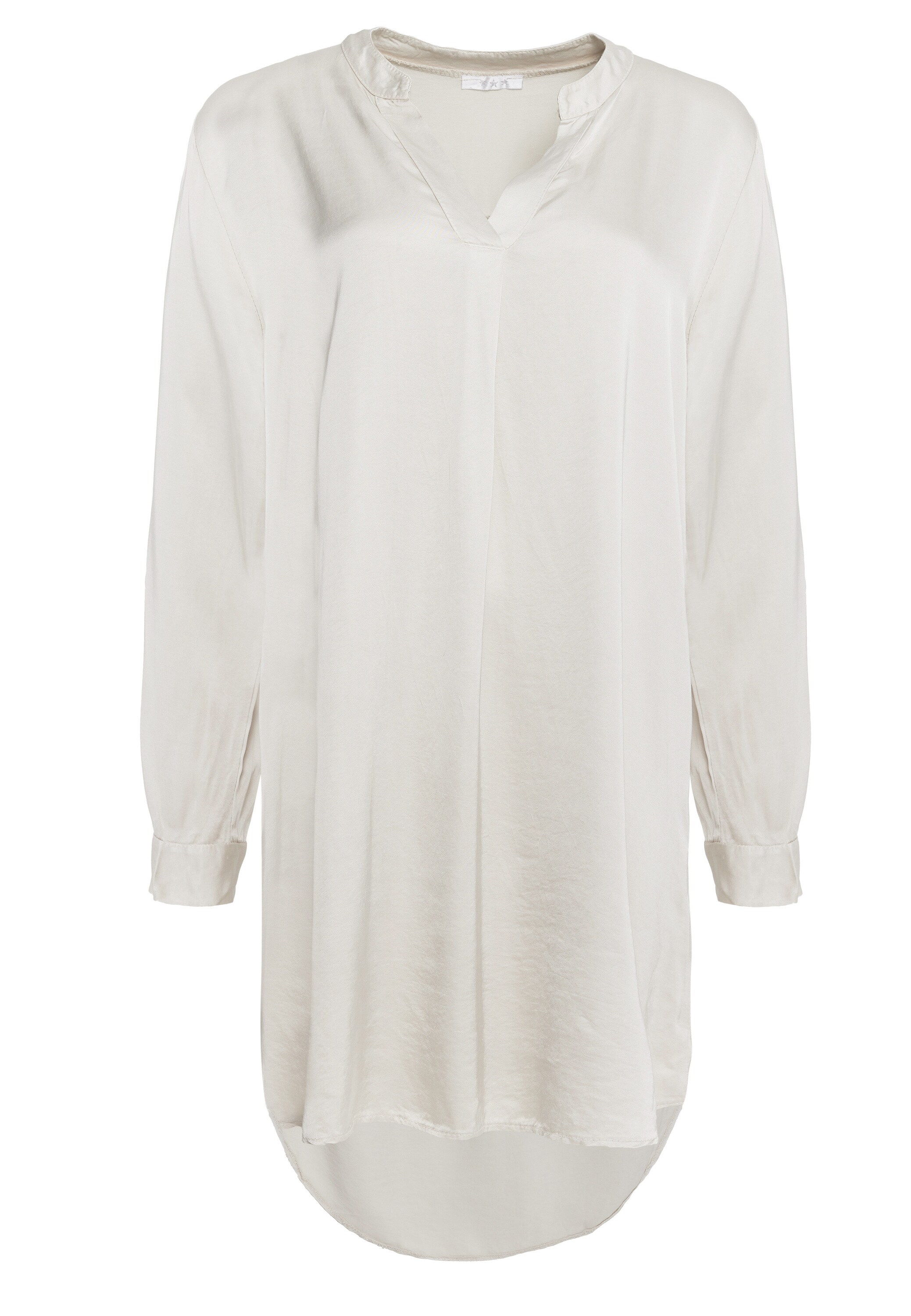 PM SELECTED Damen Elegante Satin Light Oversize Business Long Bluse in Einheitsgröße PM07