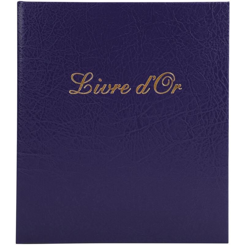 Livre d'or Balacron avec titre 140 pages blanches - 21x19 cm vertical - Couleurs assorties