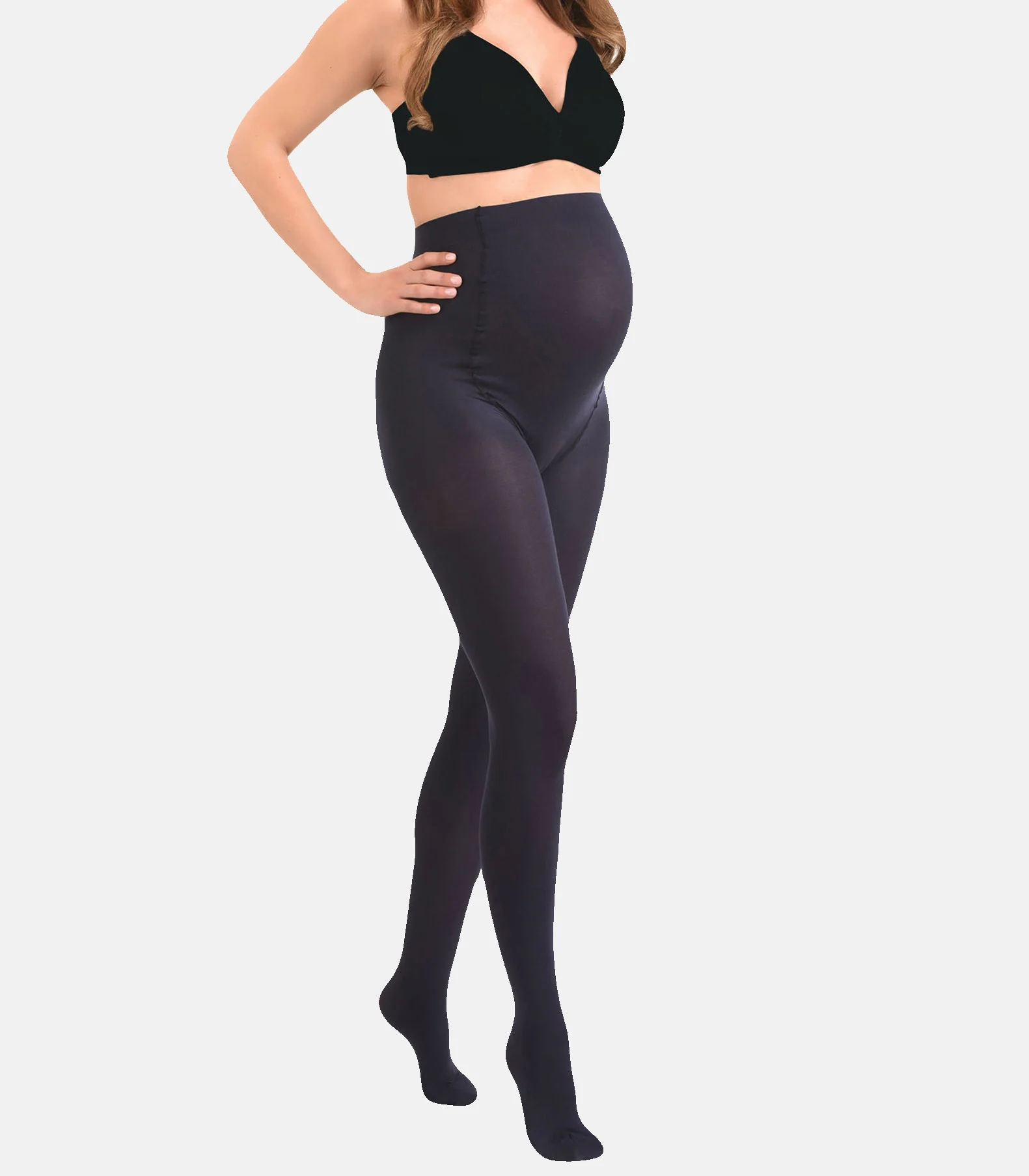Duo Pack Collants de grossesse opaques confortables 60den | Bleu