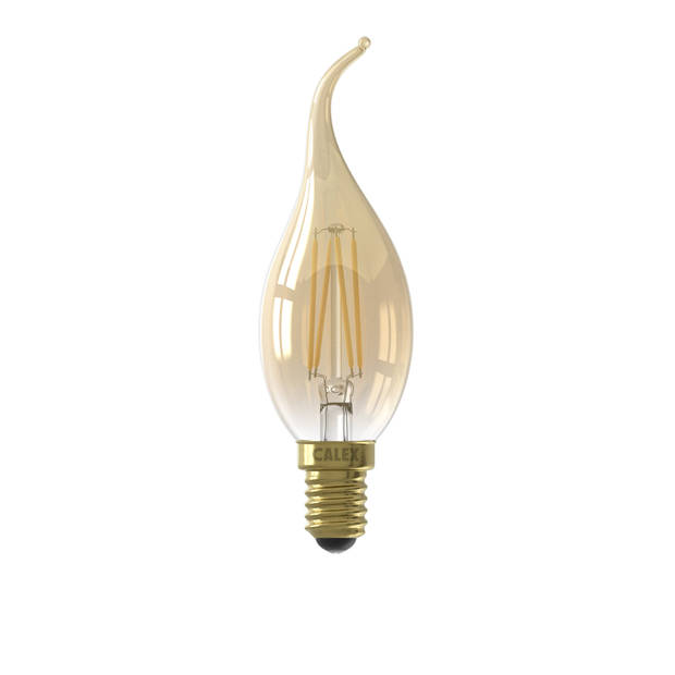 Calex Led Filament Tip-kaarslamp Dimbaar 3,5w - E14 - Goud
