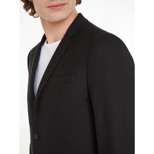 Calvin Klein Bi-Stretch S100 Wool Slim Blazer, Ck Black, 54