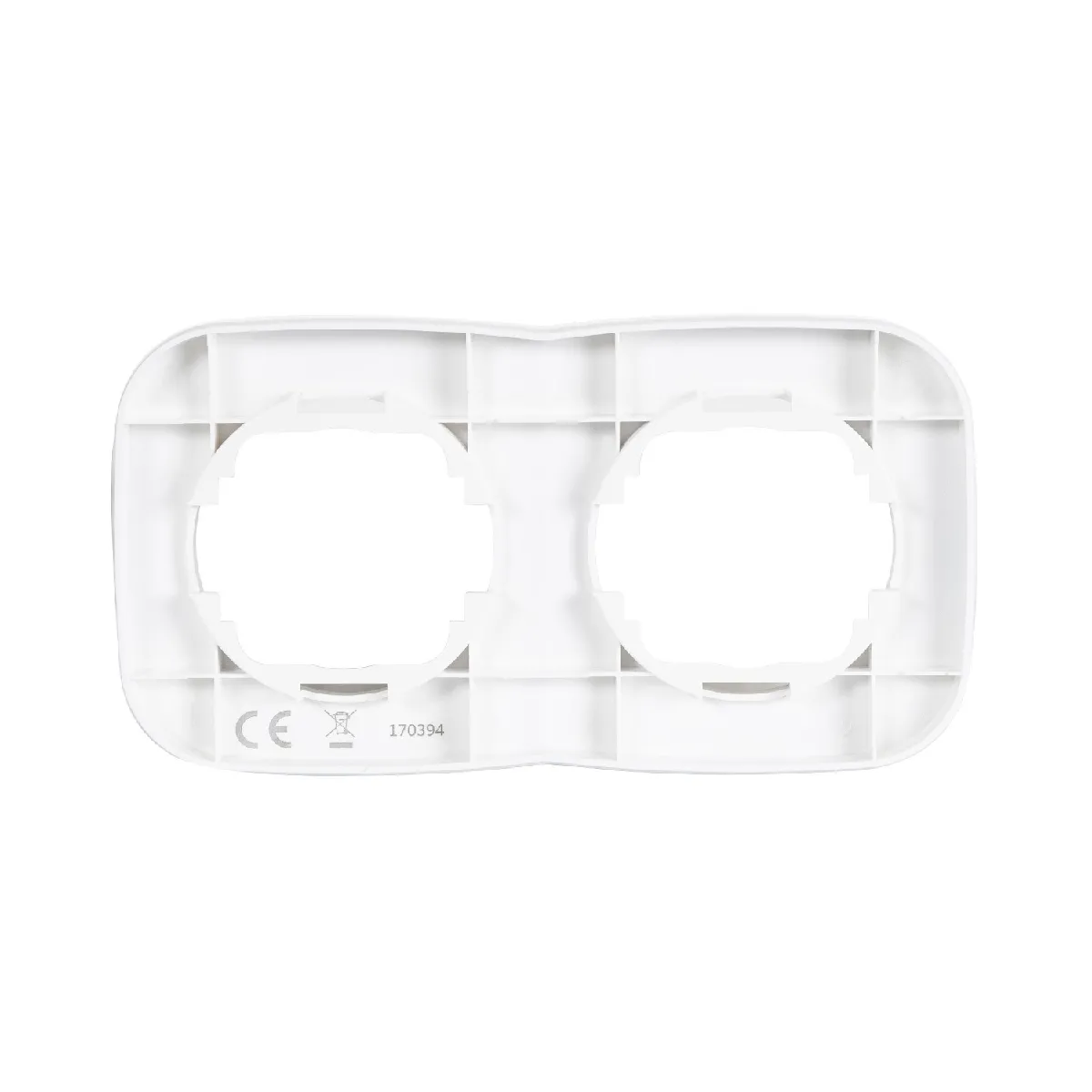 Ledkia Cadre pour Appareillages Classic Round 2 Emplacements - Blanc