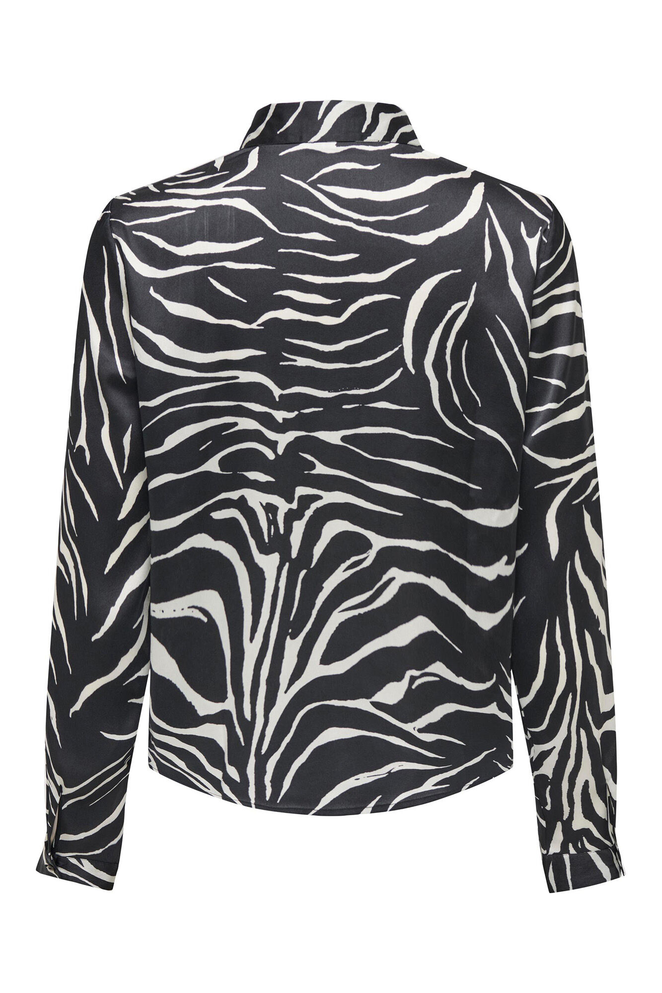blusa de cetim de mangas compridas