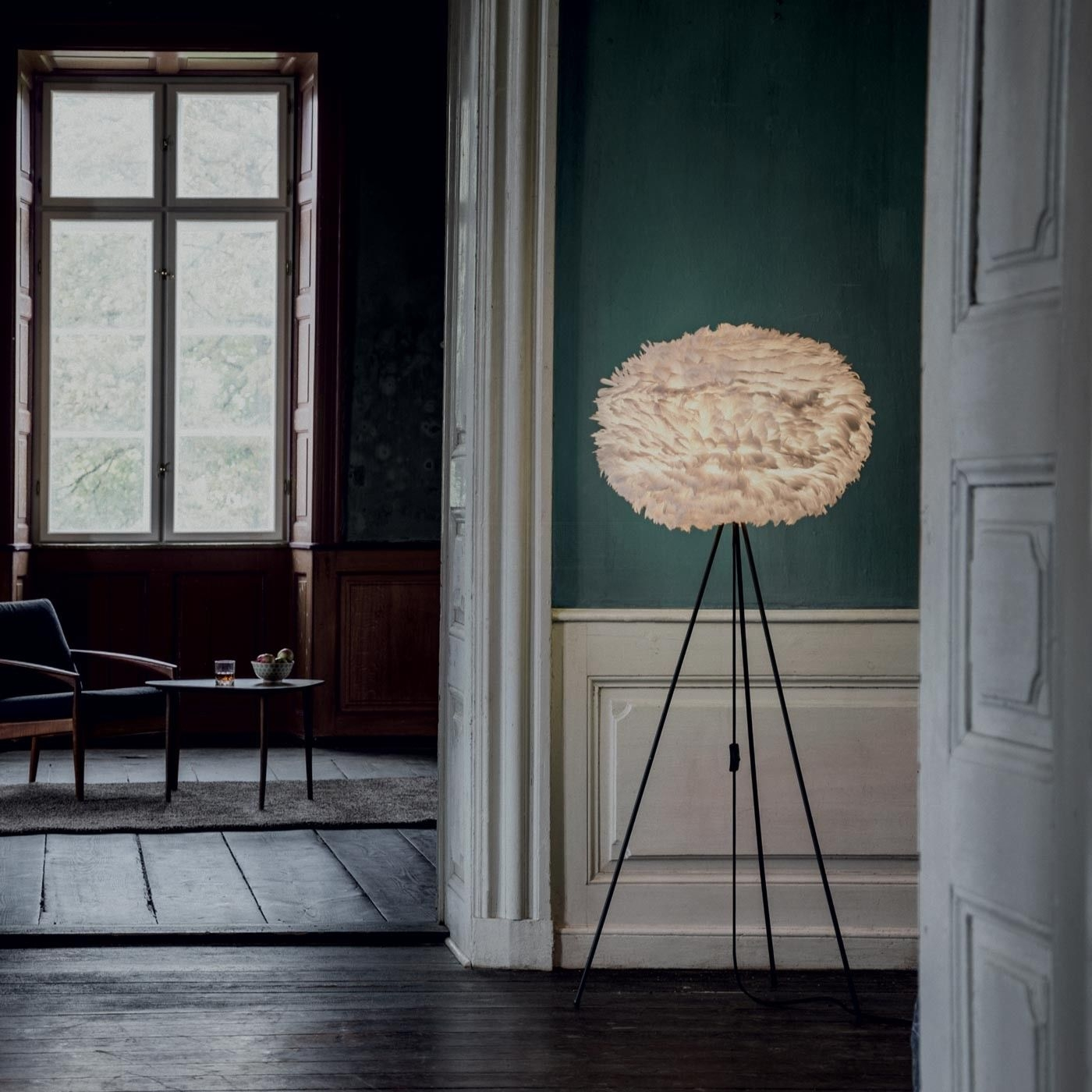 Vloerlamp EOS XL Ø75cm Tripod zwart Lichtgrijs