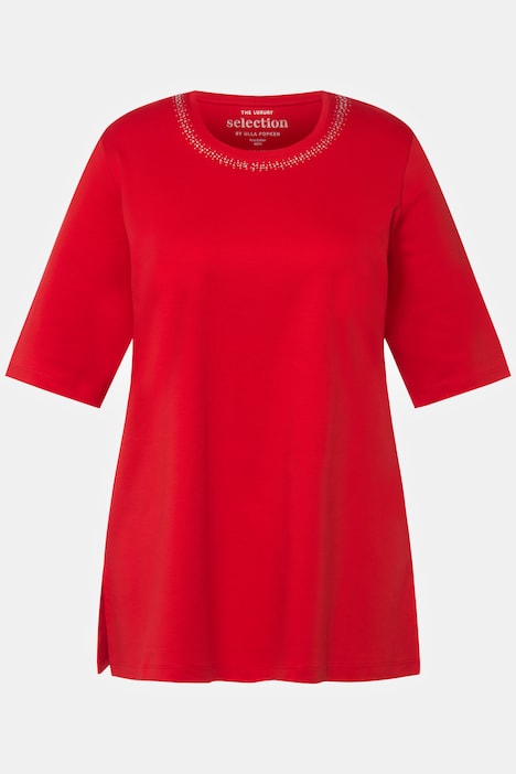 T-Shirt, A-Linie, Rundhals, Halbarm, Pima Cotton