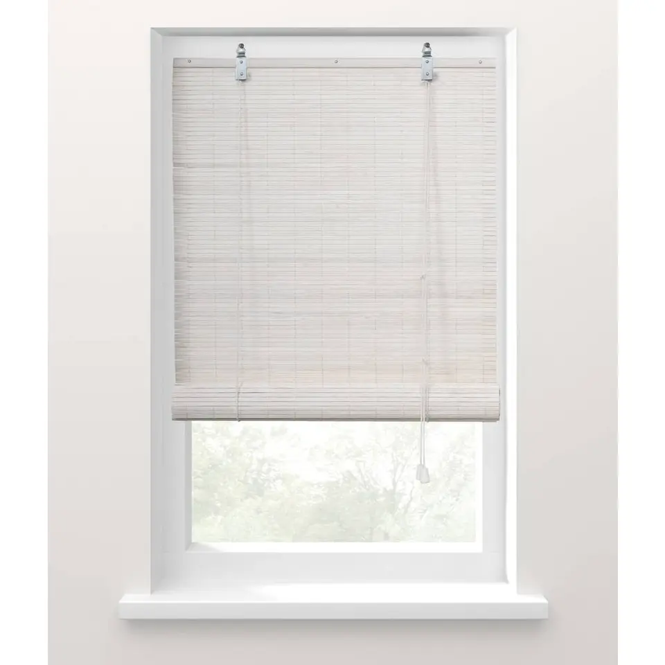 Fenstr Rolgordijn bamboe wit - 60x180 cm