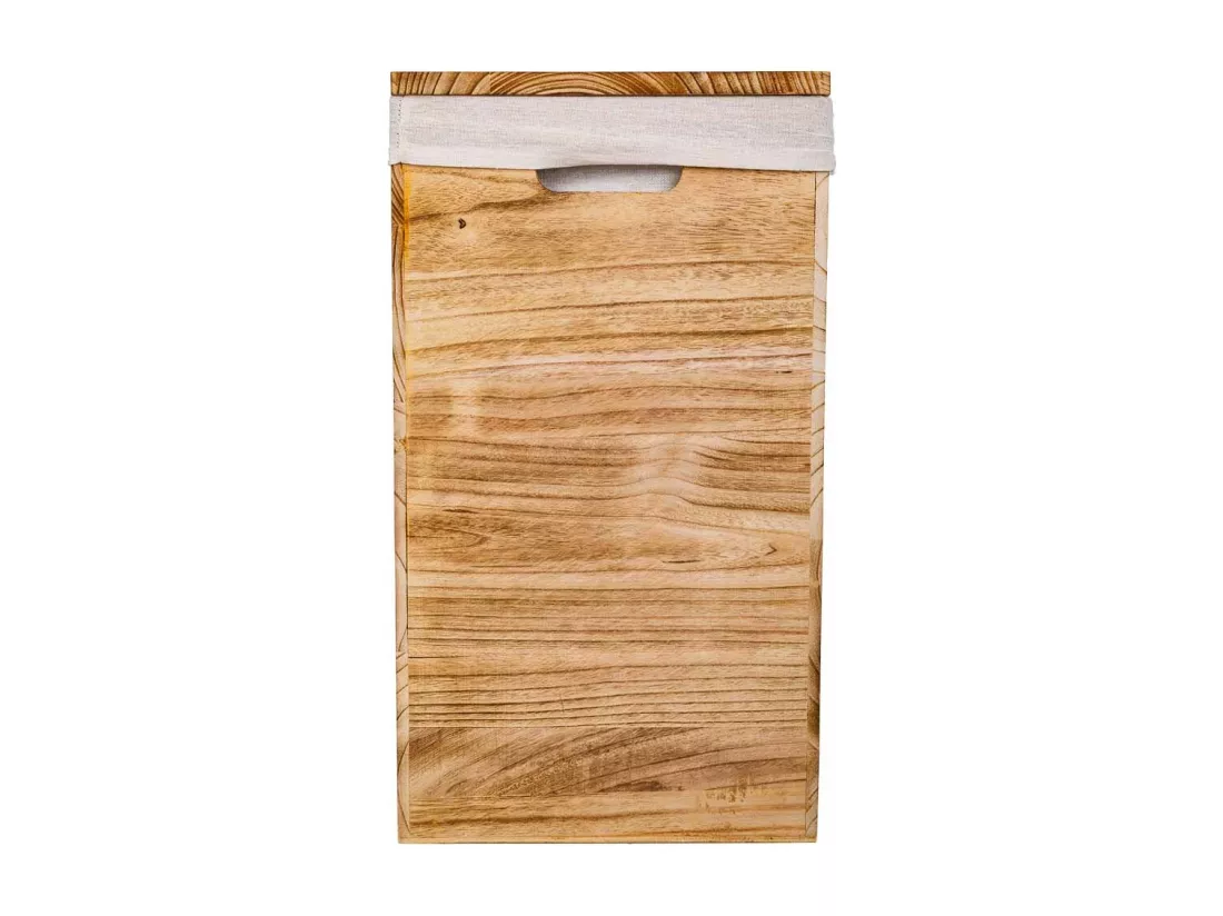 Ensemble de 2 paniers à linge en bois 40x30x54-34x26x47