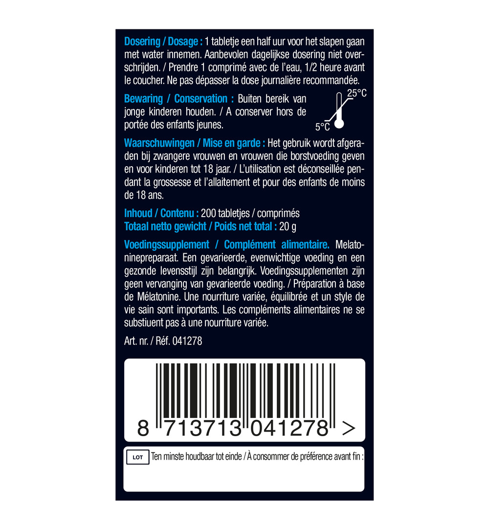 Lucovitaal Melatonine Puur 299mcg (200 tabletten)