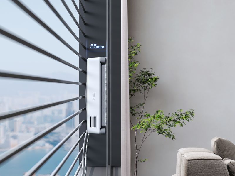 Ecovacs Fensterputzroboter Winbot Mini Grau/Weiss Glasreinigungsroboter