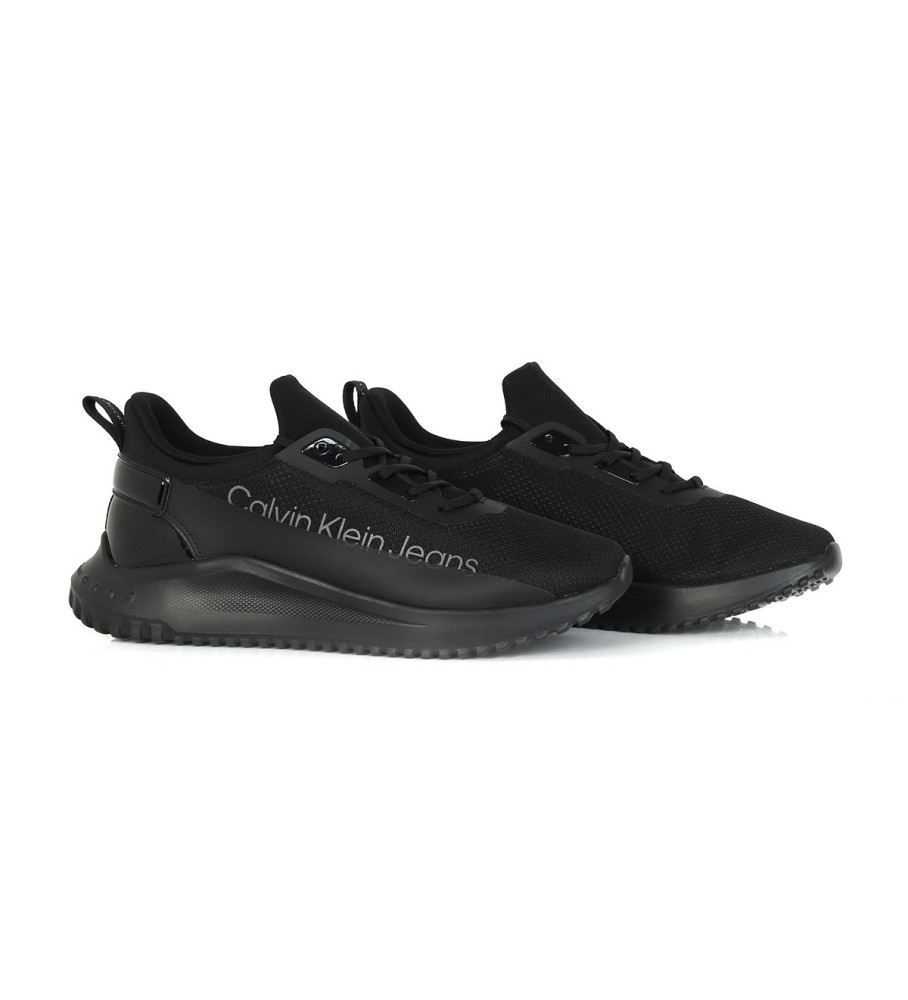Tênis Calvin Klein Jeans Eva Run Slipon Lace Mix In Lum preto