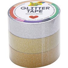 Ruban adhésif déco 'Glitter Tape',2x rose et 1x violet