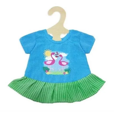 Heless Puppenkleidung Fair Trade Kleid Flamingo in Größe 35-45cm