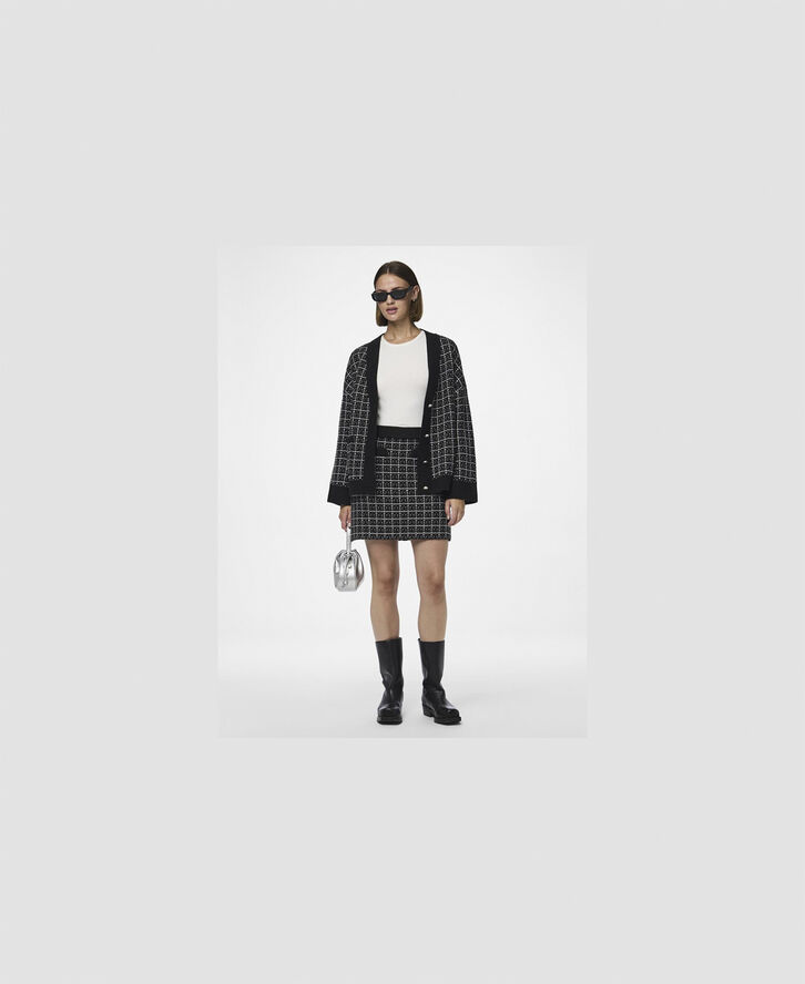 Pieces PCNILJA HW KNIT SKIRT PA BC Striber/tern